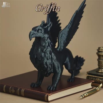 Gothic Griffin Beeld - Duistere Mythologische Creatuur Decor