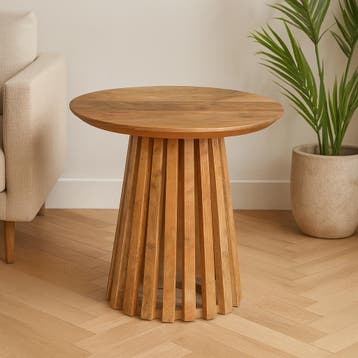 Salontafel Mangohout Rond Zara Medium, Verzenden, Rond, Nieuw, Industriële meubels