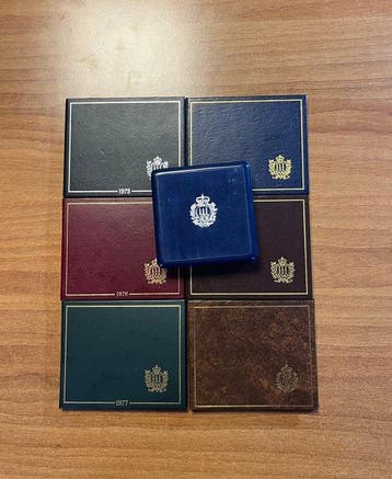 San Marino. Commemorative coin 1975-1980 (7 set) (Zonder