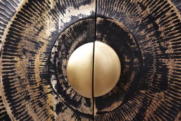 Handgemaakt dressoir GOLDEN SUNSET 180cm zwart goud, Ophalen of Verzenden, Nieuw