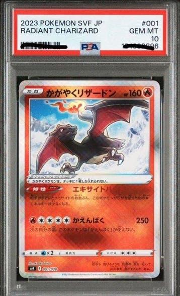 Pokémon - 1 Graded card - Charizard 001/038 Foil - PSA 10 -, Hobby en Vrije tijd, Nieuw