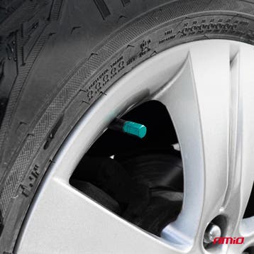 Aluminium ventieldopje groen 4 stuks AMIO-03633, Auto-onderdelen, Verzenden, Nieuw