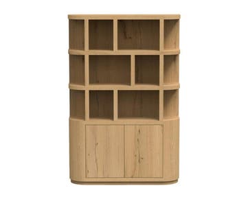 Boekenkast Novero eiken 145 cm - Naturel, Ophalen of Verzenden, Nieuw
