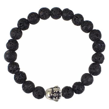 Fako Bijoux - Buddha Armband - Smile - Lavasteen, Verzenden, Nieuw