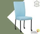 Leren eetkamerstoel Deal - Toledo Sky Blue (lichtblauw) -, Huis en Inrichting, Blauw, Nieuw, Leer, Ophalen of Verzenden