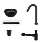 Sani Royal Fonteinkom Marmer Black Emperador met, Nieuw