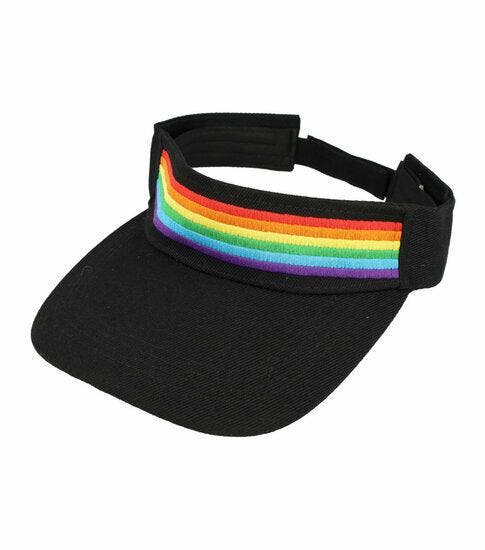 Zonneklep verstelbaar – regenboogkleuraccent – one size –, Kleding | Dames, Hoeden en Petten