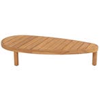Finn lounge tuintafel 125x63x25 cm teak pebble shaped 4, Tuin en Terras, Tuintafels, Ophalen of Verzenden, Nieuw