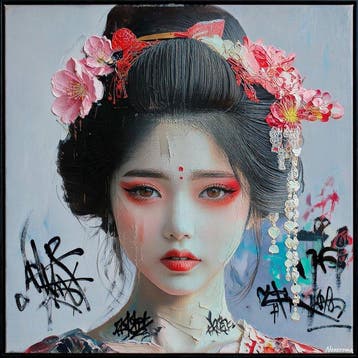 NeoCromo - Retro Graf Geisha Limited Edition, Antiek en Kunst