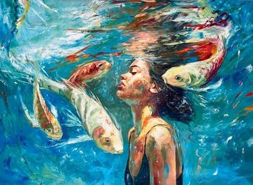 Yuni R. P 86 x 116 cm - Armonía Subacuática