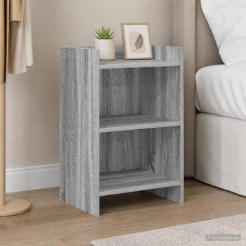 vidaXL Nachtkastjes Grijs Sonoma 40 x 30 x 60 cm Bewerkt, Minder dan 45 cm, Verzenden, Nieuw, 55 tot 70 cm