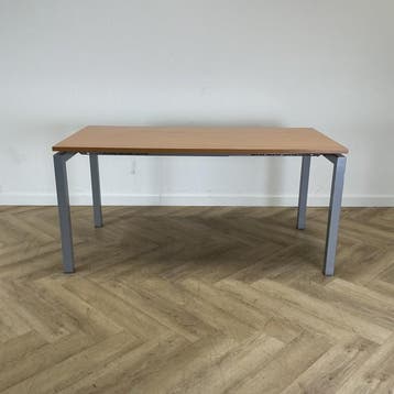 kantinetafel 160x80 cm,  beuken - grijs, Ophalen of Verzenden, Gebruikt, Bureau