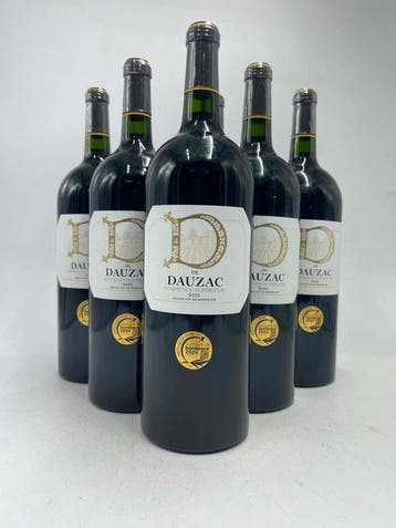 2022 D de Dauzac - Bordeaux - 6 Magnums (1.5L), Verzamelen, Nieuw