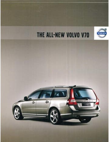 2008 VOLVO V70 BROCHURE ENGELS (GB), Nieuw, Volvo, Author