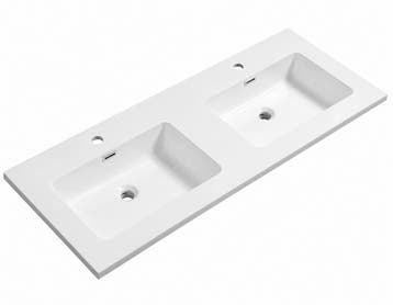 Badplaats Wastafel Angela 120 x 48 cm - Wit - Wasbak, Verzenden, Nieuw