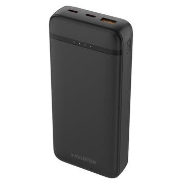 Powerbank 20000mAh PD 20W Zwart - Mobilize, Telecommunicatie, Powerbanks, Nieuw