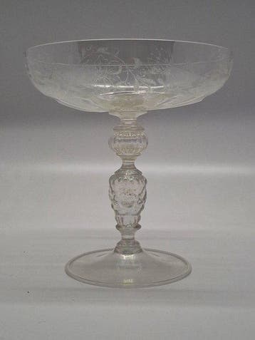 Wijnglas - Façon de Venise - Muranoglas - Tazza - Wijnglas, Antiek en Kunst, Antiek | Glas en Kristal