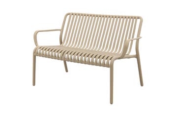 Stripe loungebank 2-zits - Taupe, Verzenden, Nieuw, Kunststof