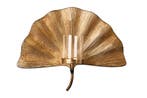 Decoratieve kandelaar GINKGO 44cm goud handgemaakt metalen, Ophalen of Verzenden, Nieuw