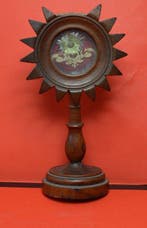 Relikwie - Hout, Glas, Textiel - 1800-1850 - Ex Veste -, Antiek en Kunst