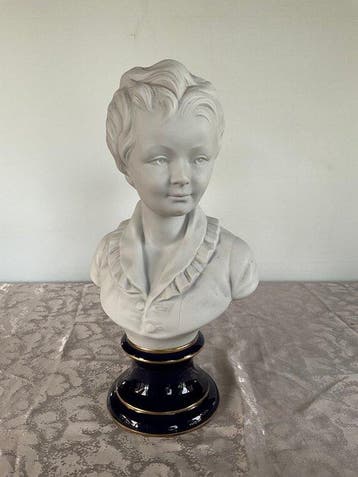 Camille Tharaud - Buste, Garçon Brongniart - 40 cm - Biscuit, Antiek en Kunst, Curiosa en Brocante