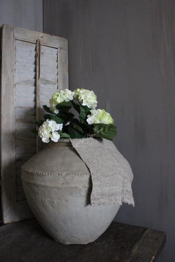 Namaak Hortensia in pot white/green 36 cm, Ophalen of Verzenden, Nieuw