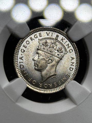 Brits-Indië. George VI. 5 Cents 1945 NGC MS66 (Zonder