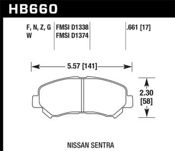 Hawk 09-10 Nissan Maxima / 08-10 Rogue / 07-09 Sentra SE-R /, Ophalen of Verzenden, Nieuw