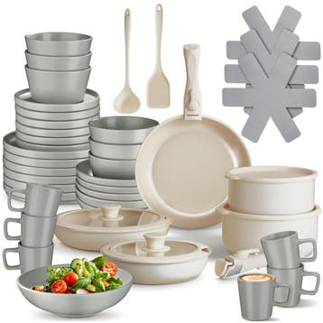 Keukenstartersset voor 6 personen met servies, Nieuw