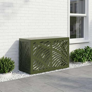 vidaXL Airconditioner hoes Olijfgroen 90 x 40 x 60 cm Staal, Verzenden, Nieuw
