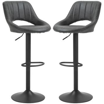 TRUUSK Set van 2 Draaibare Barstoelen - Hoogte Verstelbaar -, Verzenden, Nieuw