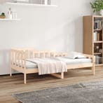 vidaXL Slaapbank zonder matras 90x200 cm massief grenenhout, 90 cm, Eenpersoons, Bruin, Verzenden