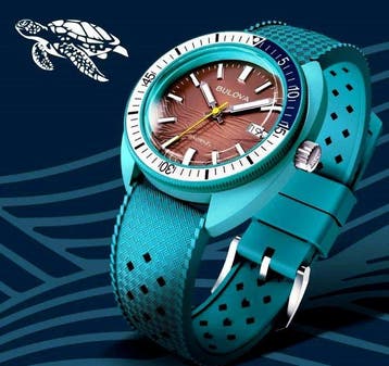 Bulova - Snorkel Sea Turtle GREEN - Hybrid Ceramics - Zonder, Nieuw