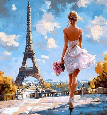 yamila velazquez - Primavera en París, Antiek en Kunst