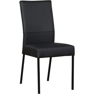 Leren eetkamerstoel Real - Toledo Pacific (donkerblauw) -, Huis en Inrichting, Stoelen, Blauw, Nieuw, Ophalen of Verzenden, Eén