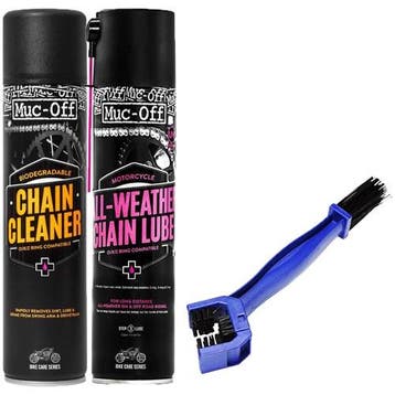 Muc-Off Motorcycle Chain Cleaning & Lube Kit, Verzenden