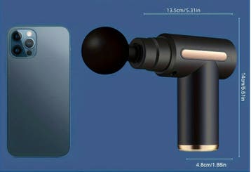 Massage Gun met LED Display en 4 Opzetstukken Deep Tissue, Sport en Fitness, Massageproducten, Verzenden, Nieuw
