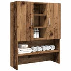 vidaXL Wasmachinekast 70,5x25,5x90 cm oud houtkleurig, Verzenden, Nieuw