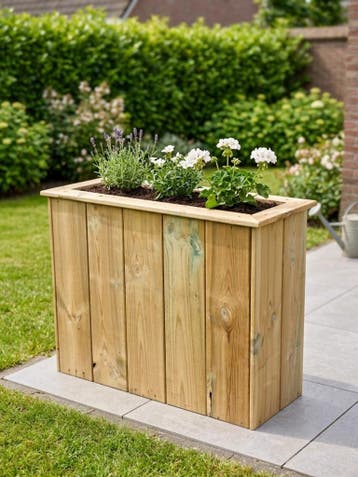 Houten plantenbak 75×30×60 cm – handgemaakt, geïmpregneerd g, Tuin en Terras, Bloembakken en Plantenbakken, Nieuw, Balkon, 60 tot 100 cm