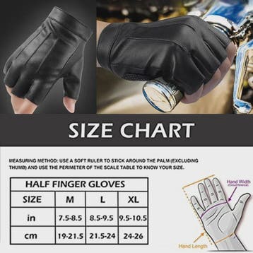 Vingerloze PU Lederen Handschoenen met Anti-slip Laag - Idea, Verzenden, Nieuw