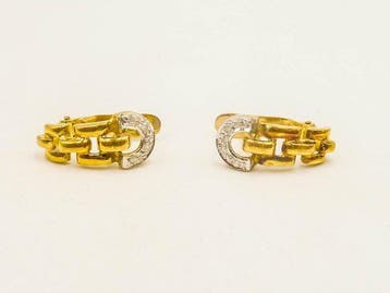 Oorbellen - 18 karaat Geel goud - Diamant, Sieraden, Tassen en Uiterlijk, Oorbellen, Nieuw