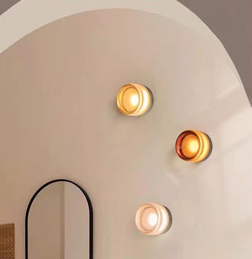 Moderne LED Wandlamp Glas | Designlamp Oranje, Wit of Grijs, Verzenden, Nieuw, Glas