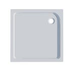 SALE - Roshal 90x90 - Glans wit - Vierkant - Douchebak -, Doe-het-zelf en Verbouw, Sanitair, Ophalen of Verzenden, Nieuw
