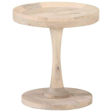 vidaXL Bijzettafel Ø40x45 cm massief mangohout, Verzenden, Nieuw, Minder dan 45 cm