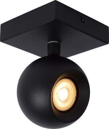 Lucide FAVORI - Plafondspot (Plafondlamp) - 1xGU10 - Zwart, Huis en Inrichting, Lampen | Spots, Verzenden, Zo goed als nieuw, Metaal
