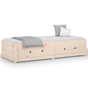 Slaapbank 80x200 - Massief Grenen | Retourdeal 30% Korting, Eenpersoons, Bruin, Nieuw, Ophalen of Verzenden