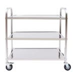 Roestvrijstalen Serveerwagen met 3 Lagen en Wielen, Verzenden, Nieuw
