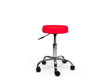Tabouret Rood - Lage uitvoering, Huis en Inrichting, Krukjes, In hoogte verstelbaar, Nieuw, Kunststof