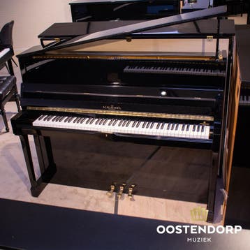 Schimmel 117 B messing piano, Muziek en Instrumenten, Piano's, Zo goed als nieuw, Zwart, Piano