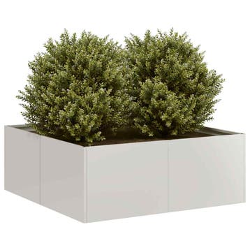 vidaXL Plantenbak 80x80x30 cm roestvrij staal, Verzenden, Nieuw, Metaal, 60 tot 100 cm